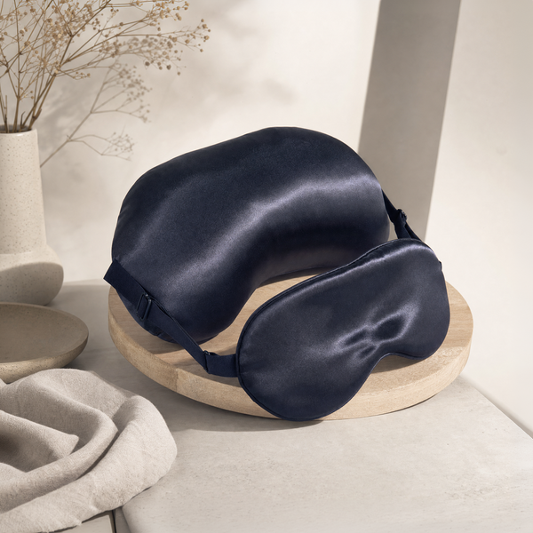 Sleep Mask & Travel Pillow - Black
