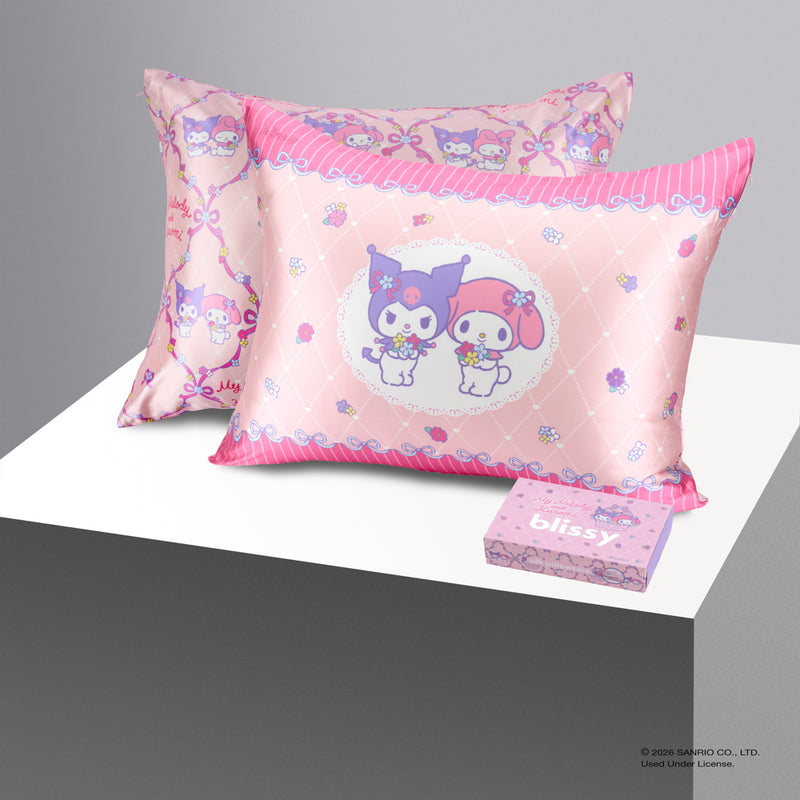 Blissy Pillowcase - Hello Kitty - Melody & Kuromi - Queen