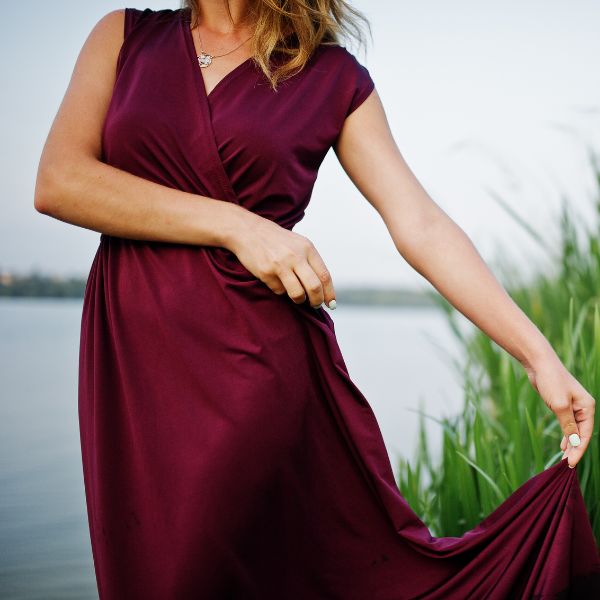 dress made of silk fibre