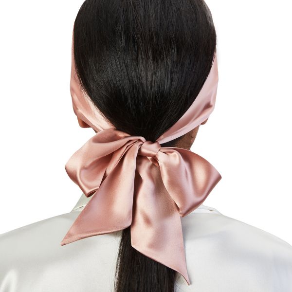 Mulberry Silk Hair Ribbon Pony Scarf Tie 
