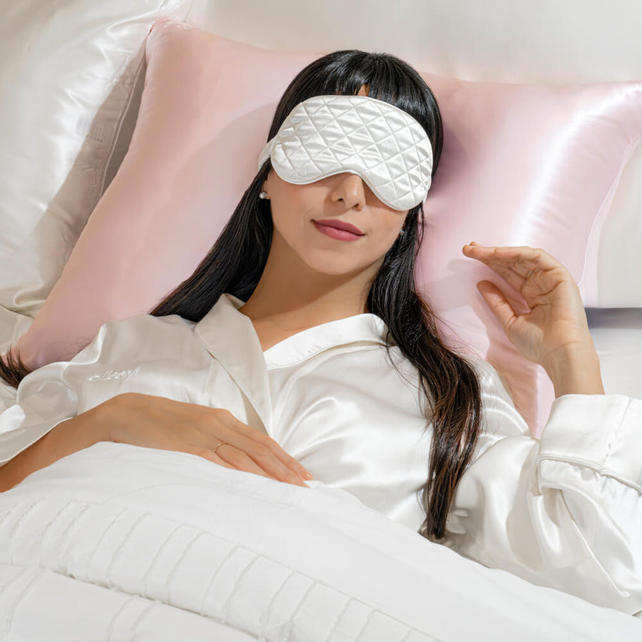 Diamond Quilted Sleep Mask