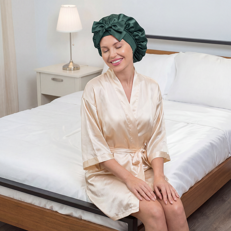 Blissy Bow Bonnet - Emerald