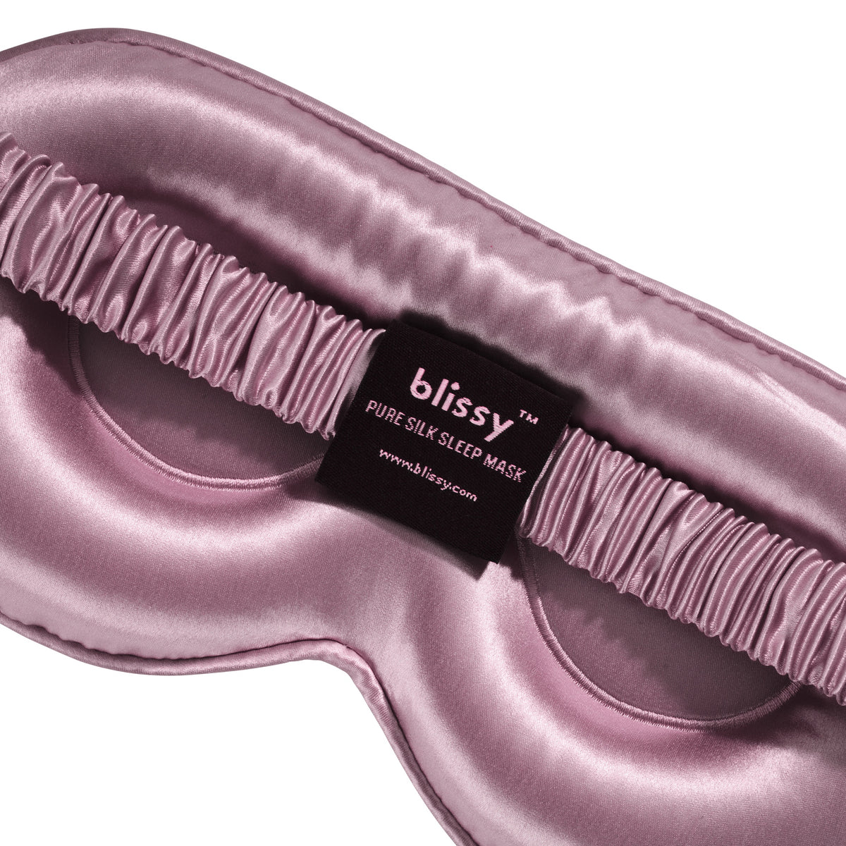 Plum Sleep Mask Close-Up – Blissy 22 Momme Silk