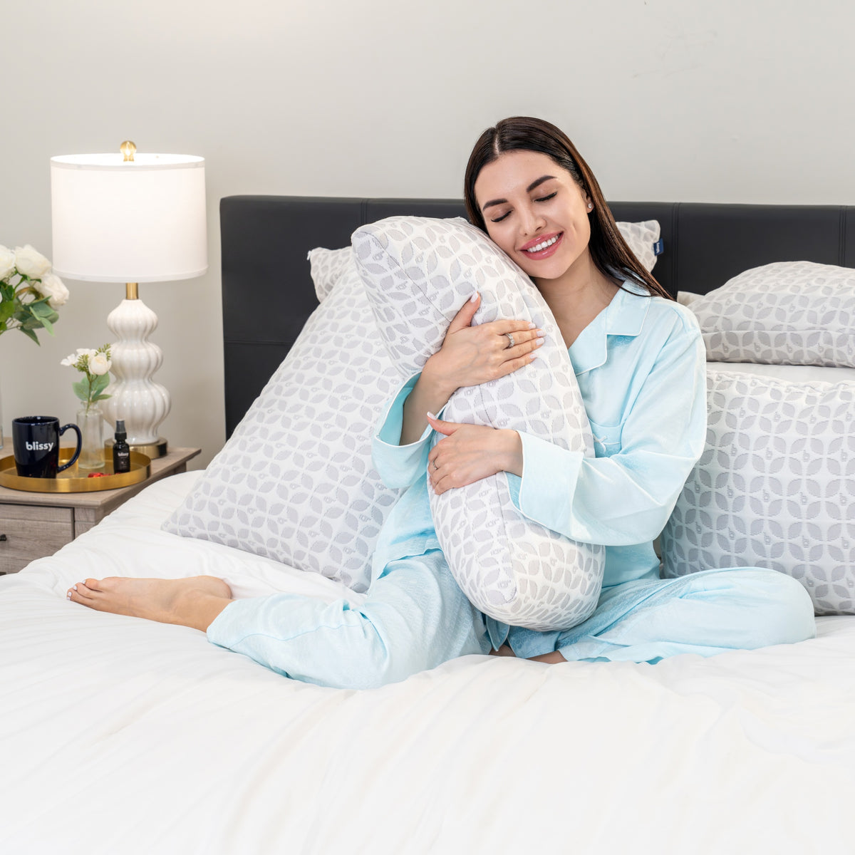 King Crescent Signature Adjustable Pillow – Blissy Premium Silk