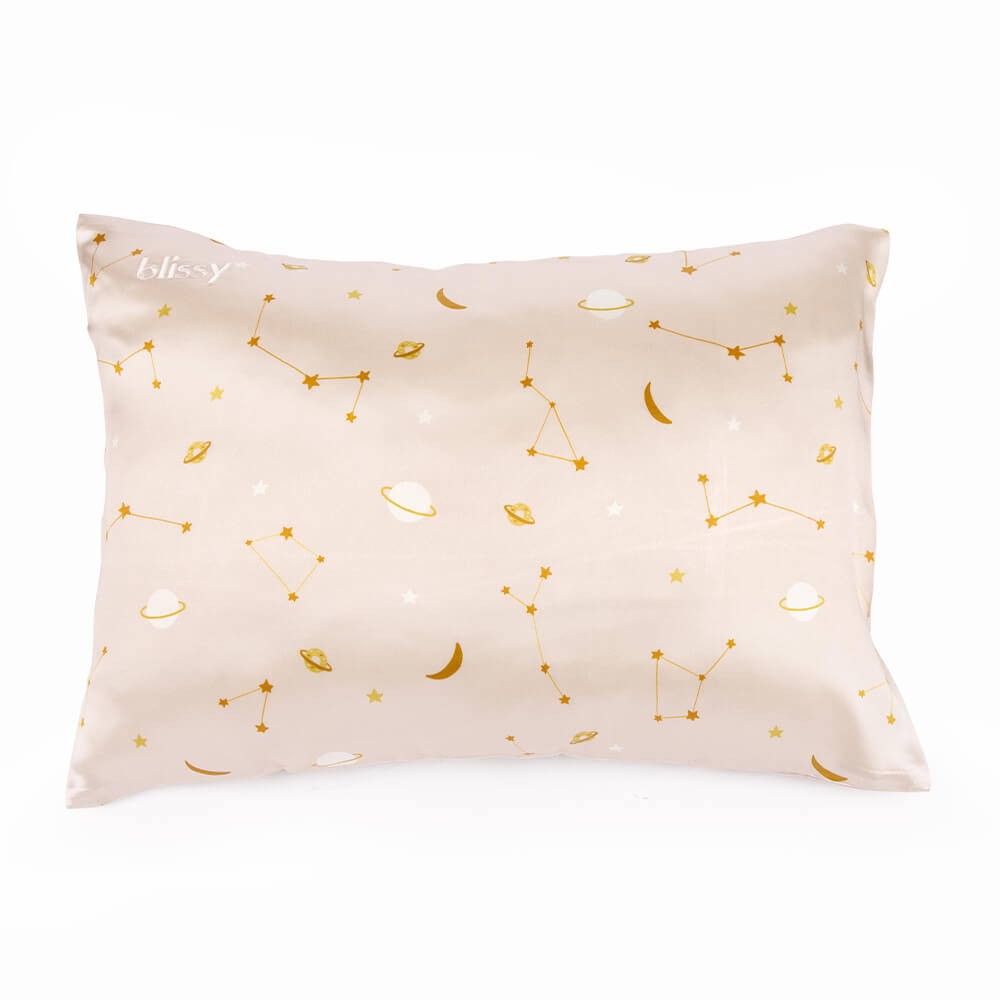 Blissy Queen Pink Galaxy Pillowcase Lifestyle – Mulberry Silk
