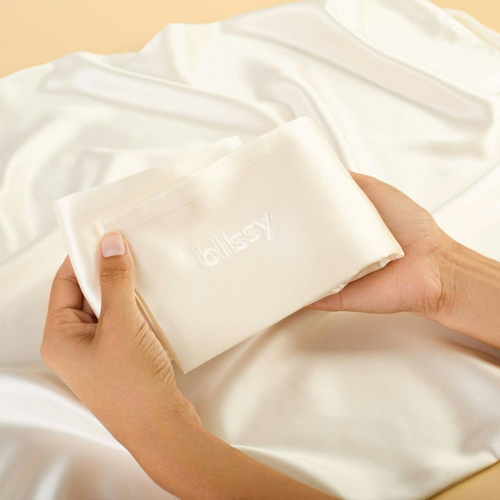 Standard White Pillowcase – Blissy Premium Silk