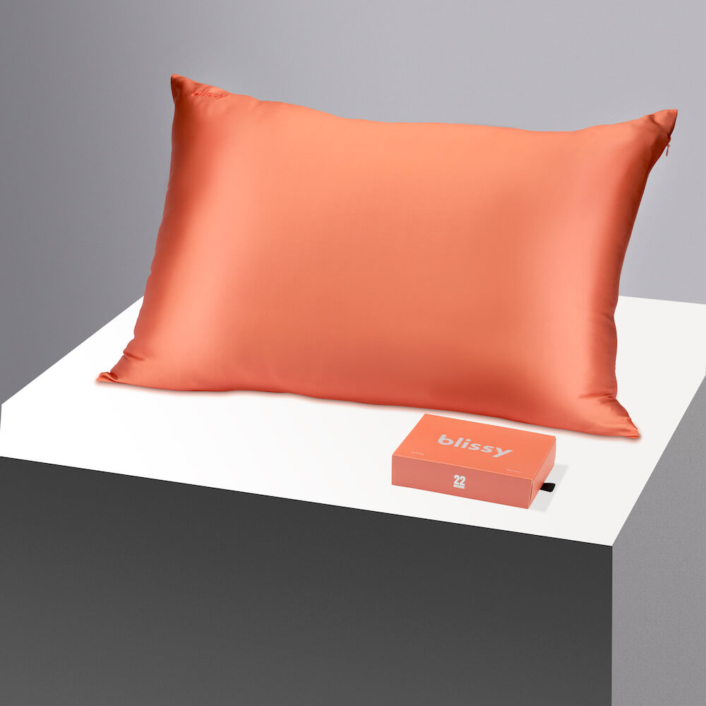 Blissy Queen Sunrise Pillowcase – 22 Momme Mulberry Silk, 100% Silk
