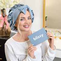 Blissy Bow Bonnet - Ash blue