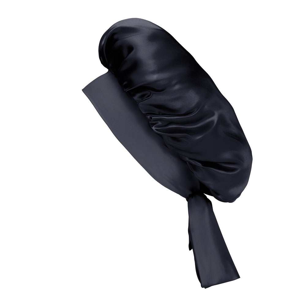 Blissy Black Silk Blissy Bow Bonnet Detail –