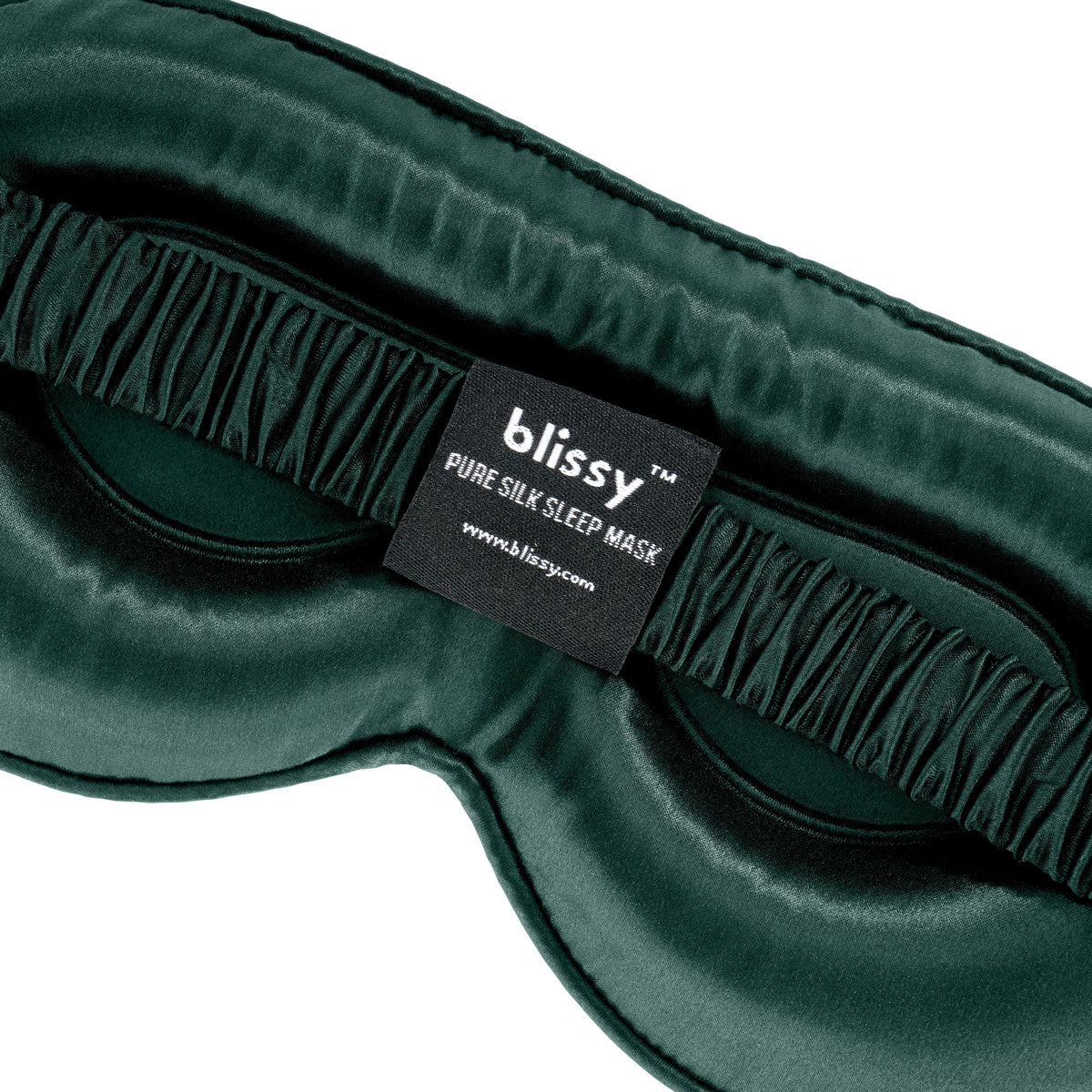 Emerald Sleep Mask Close-Up – Blissy 22 Momme Silk
