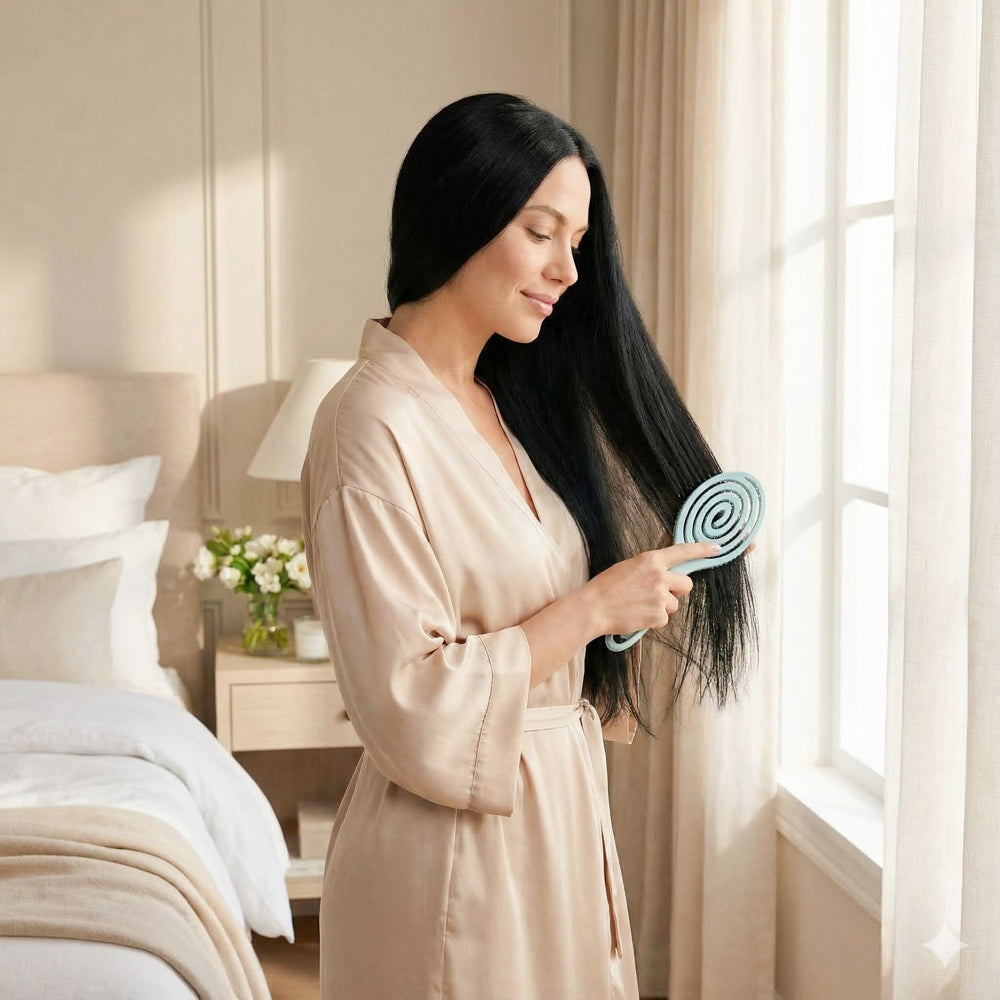 Blue Blissy Detangling Brush – Blissy Premium Silk