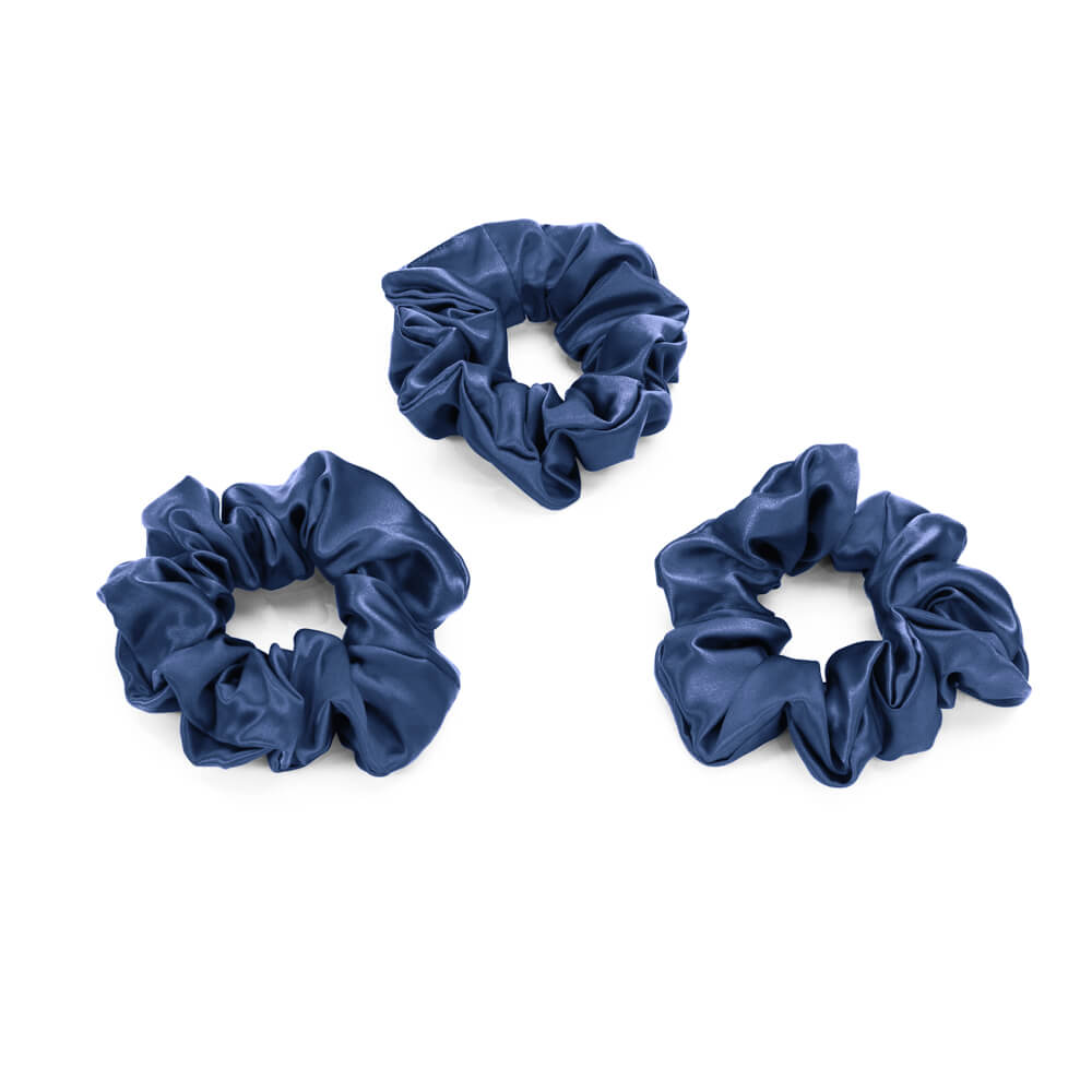 Blissy Blue Silk Blissy Scrunchies Detail –