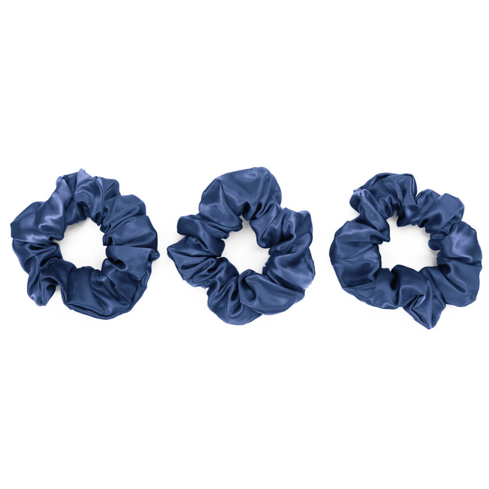 Blissy Mulberry Silk Blissy Scrunchies – Blue