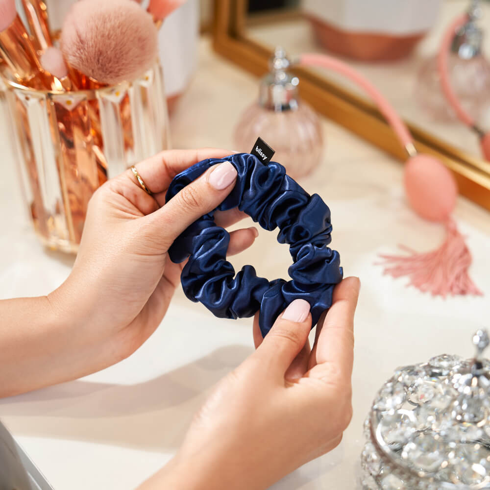 Blue Blissy Scrunchies – Blissy Premium Silk