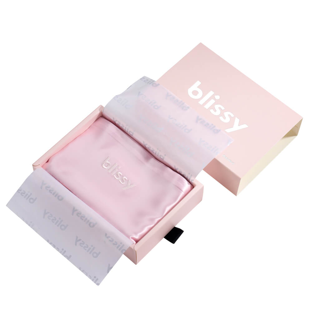 Blissy Blush Silk Pillowcase Detail – Queen