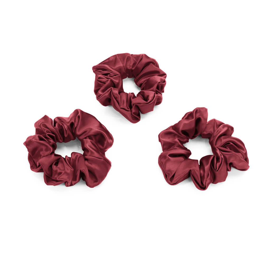 Blissy Burgundy Silk Blissy Scrunchies Detail –