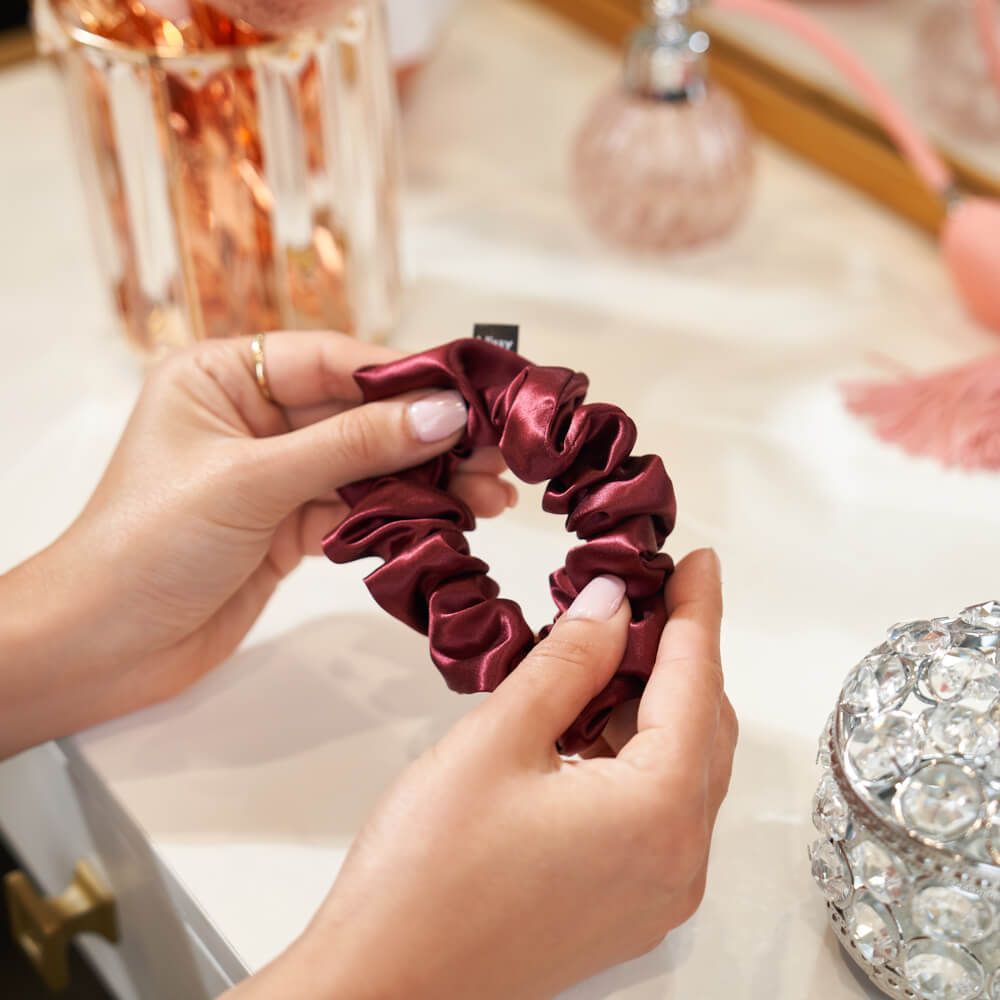 Burgundy Blissy Scrunchies – Blissy Premium Silk