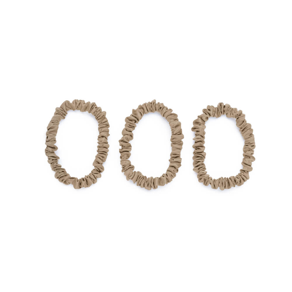 Blissy Mulberry Silk Blissy Skinny Scrunchies – Champagne