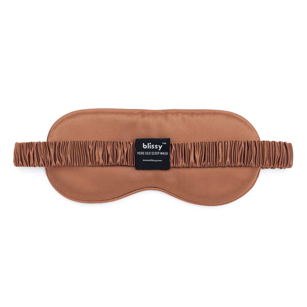 Blissy Cinnamon Silk Sleep Mask Detail –