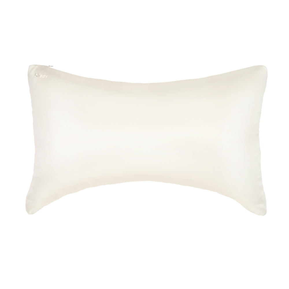 Queen White Crescent Pillowcase – Blissy Premium Silk