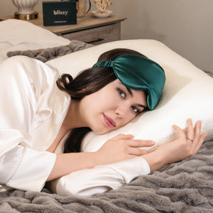 Sleep Mask - Emerald - Profile
