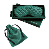 Sleep Mask - Emerald - Diamond Quilted