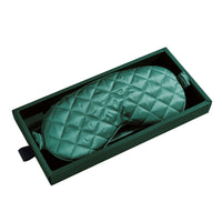 Sleep Mask - Emerald - Diamond Quilted