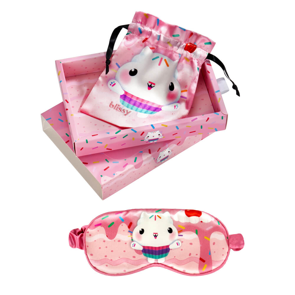 Gabby'S Dollhouse Junior Sleep Mask Close-Up – Blissy 22 Momme Silk