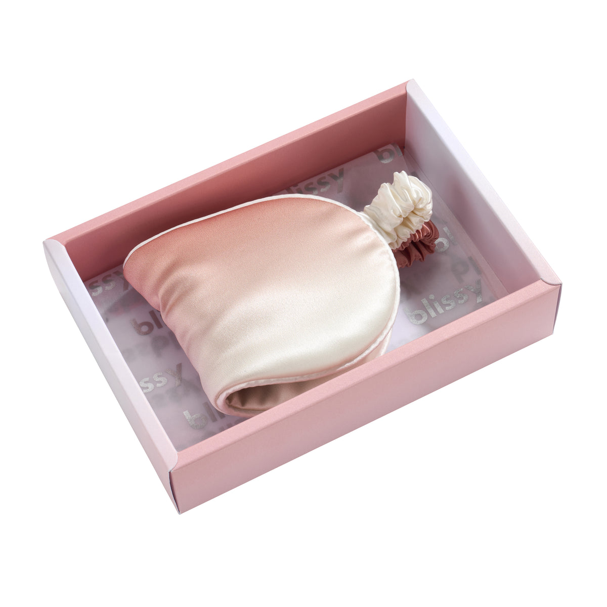 Rose Gold Ombre Sleep Mask – Blissy Premium Silk