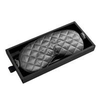 Sleep Mask - Grey - Diamond Quilted