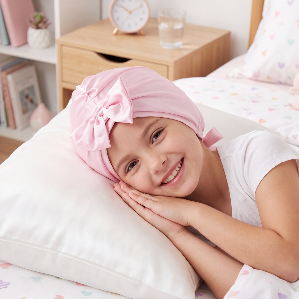 Blissy Junior Bow Bonnet - Blush