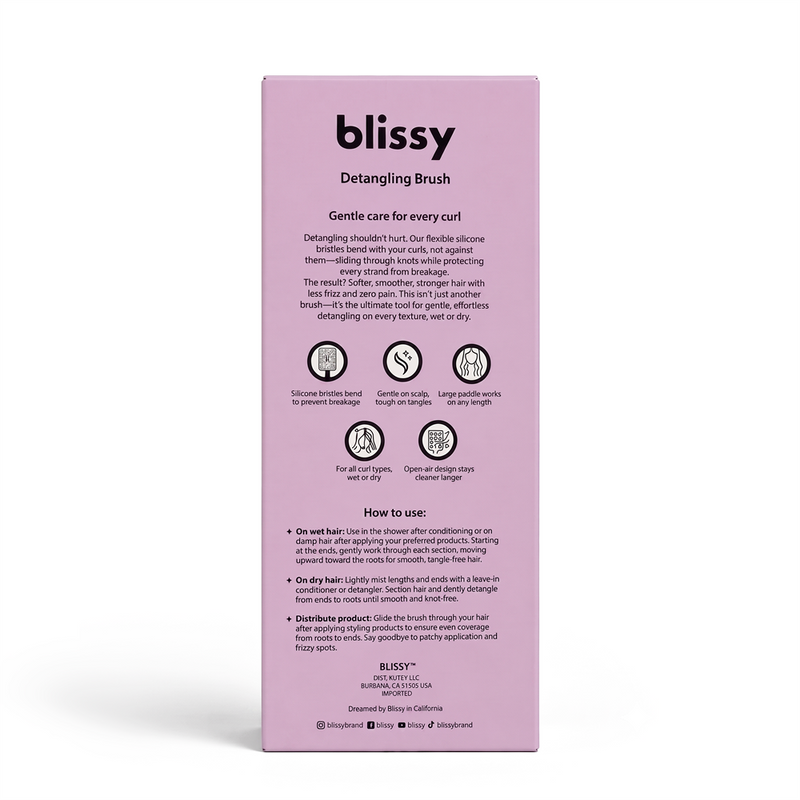 Blissy Detangling Brush - Lavender