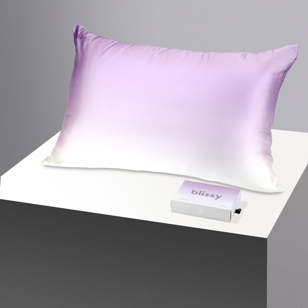Blissy King Lavender Ombre Pillowcase – 22 Momme Mulberry Silk, 100% Silk