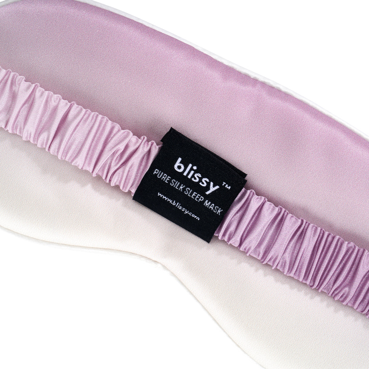 Blissy Lavender Ombre Silk Sleep Mask Detail –