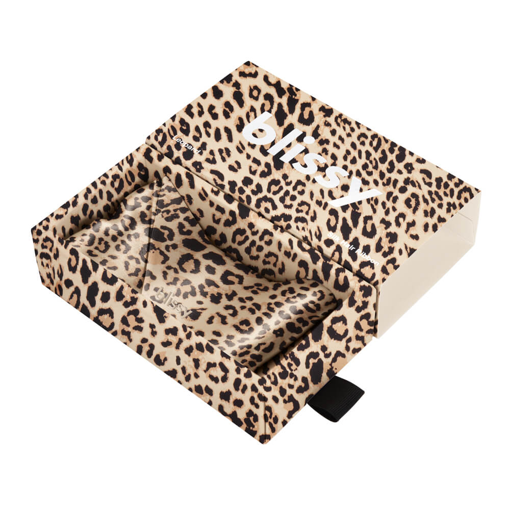 Blissy Leopard Blissy Hair Ribbon – 22 Momme Mulberry Silk, 100% Silk