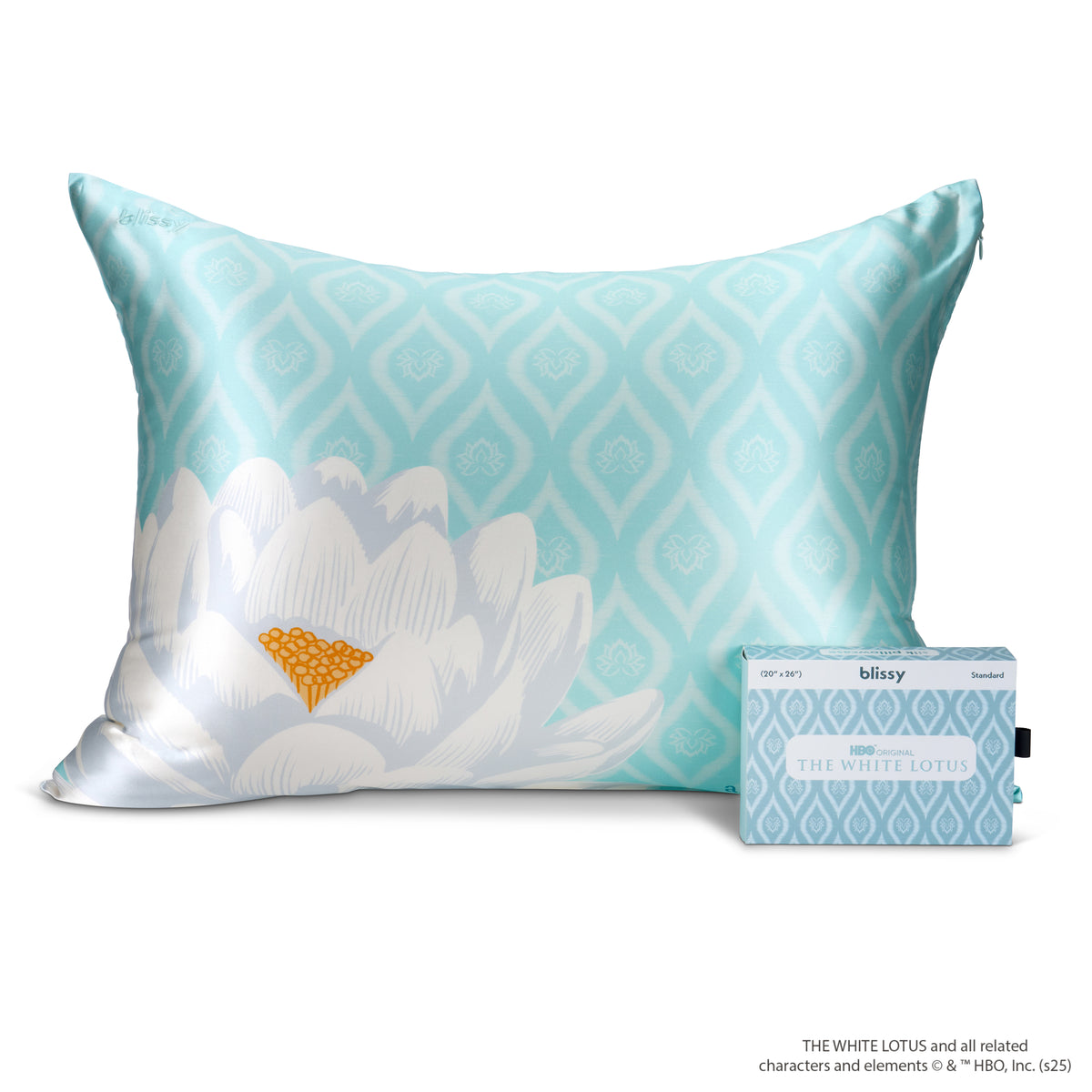 White Lotus Mulberry Silk Pillowcase – Blissy King