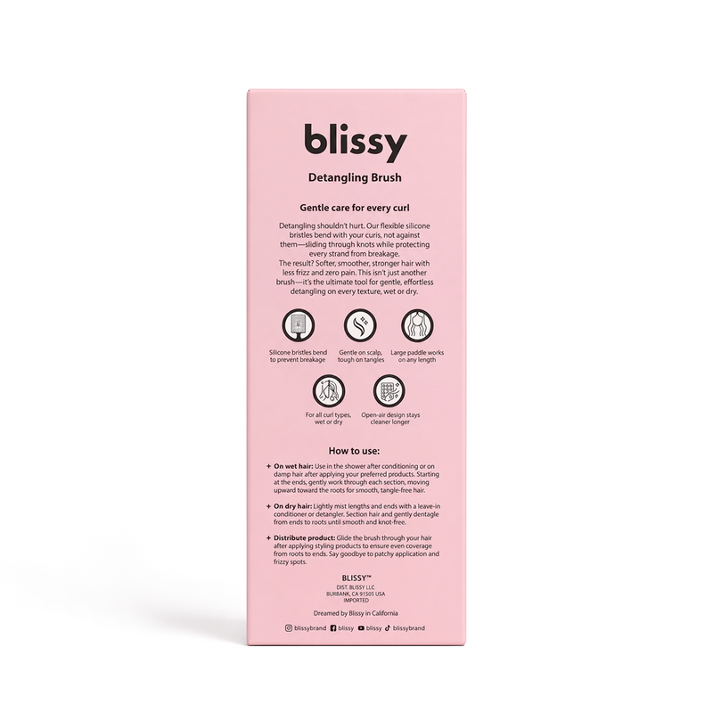 Blissy Detangling Brush - Pink