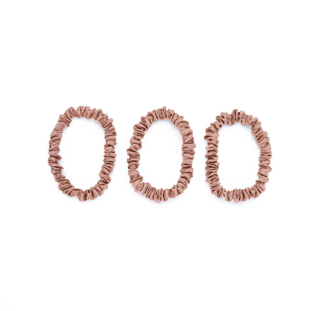 Blissy Mulberry Silk Blissy Skinny Scrunchies – Pink