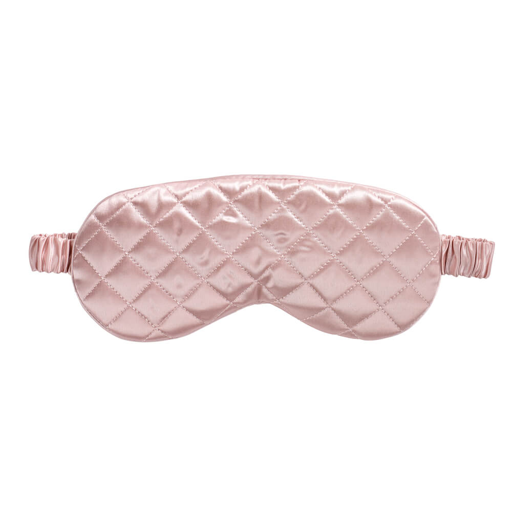 Pink Sleep Mask Close-Up – Blissy 22 Momme Silk