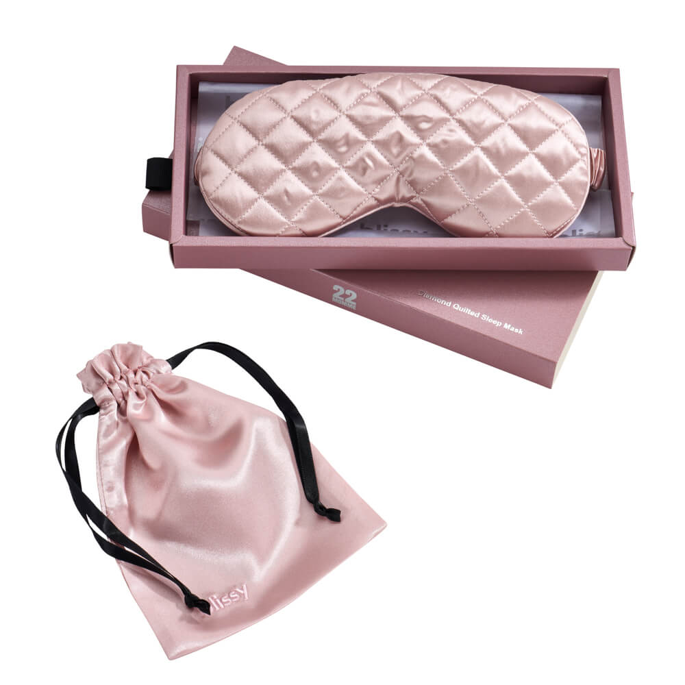 Pink Sleep Mask – Blissy Premium Silk