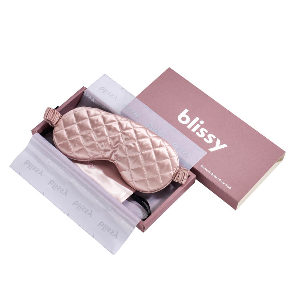 Blissy Pink Sleep Mask Lifestyle – Mulberry Silk