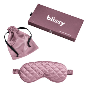 Sleep Mask - Plum - Diamond Quilted