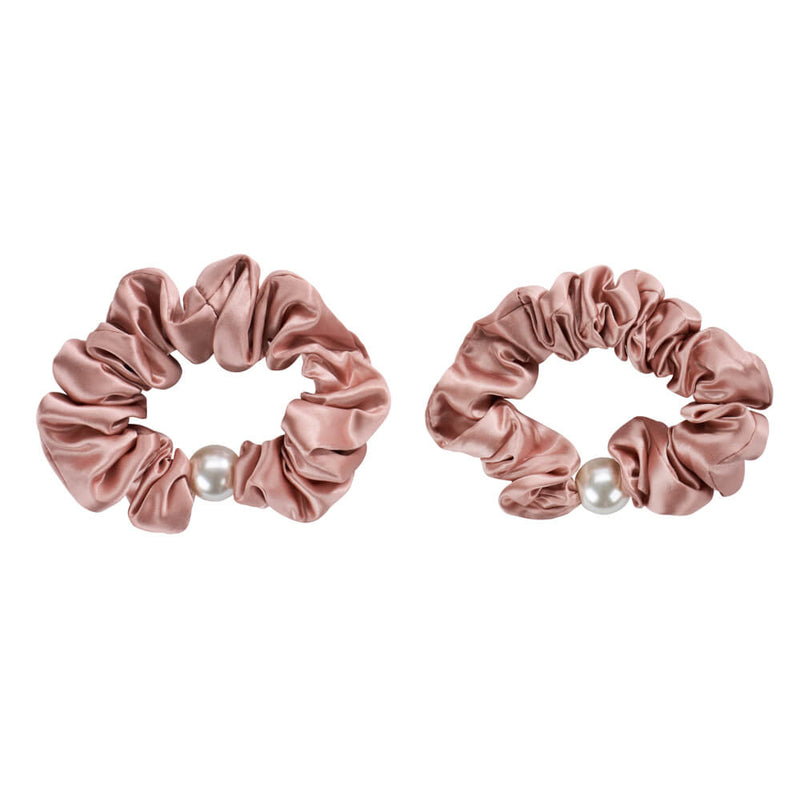 Blissy Pearl Scrunchies - Rose Gold