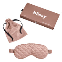 Sleep Mask - Rose Gold - Diamond Quilted