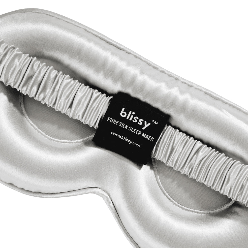 Blissy Mulberry Silk Sleep Mask – Silver