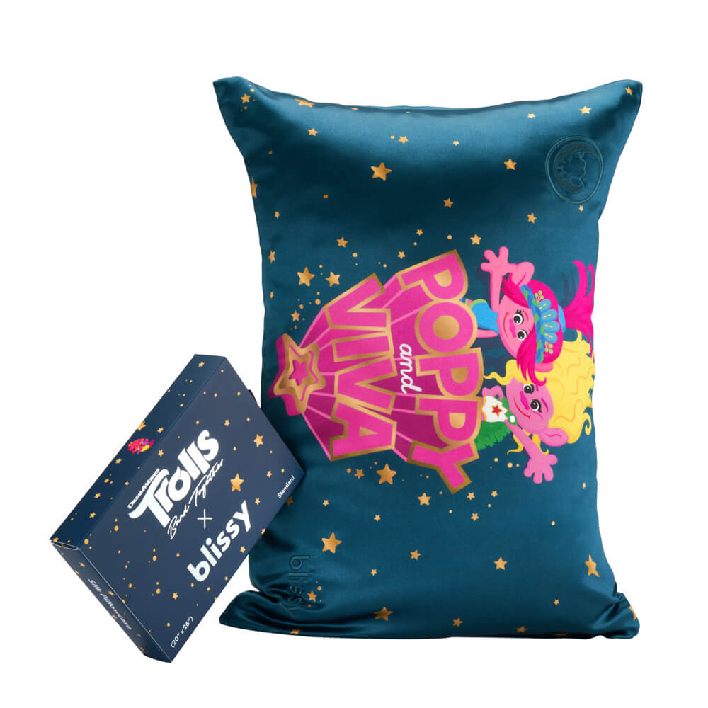 Blissy Trolls Silk Pillowcase Detail – King