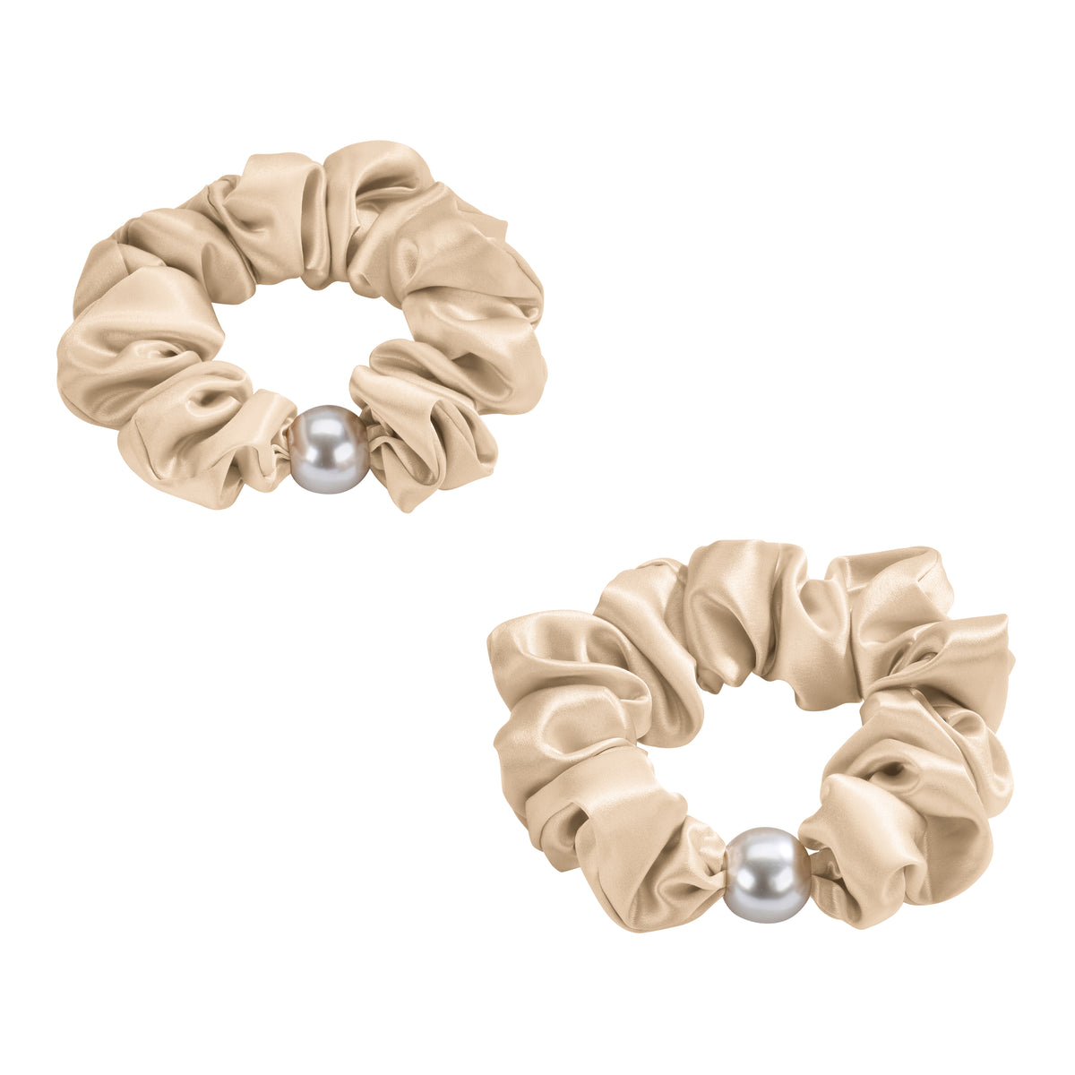 Blissy Taupe Blissy Pearl Scrunchies Lifestyle – Mulberry Silk