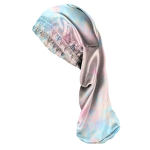 Blissy Tie Dye Blissy Cascade Bonnet – 22 Momme Mulberry Silk, 100% Silk