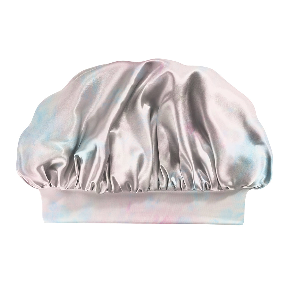 Blissy Tie Dye Silk Blissy Halo Bonnet Detail –