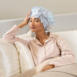 Blissy Tie Dye Blissy Bow Bonnet Lifestyle – Mulberry Silk